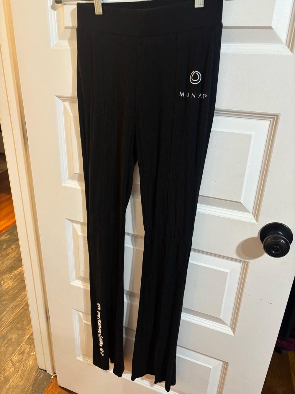 Black ribbed pants so comfy